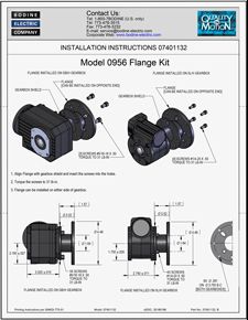 ACC - 07401132型号0956法兰安装工具包安装说明类型5 l / H和g / H齿轮电动机