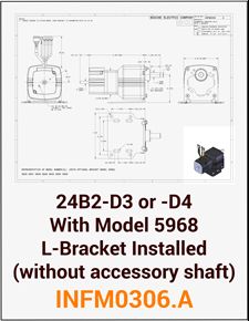 ACC - INFM0306。22 b2-d3或d4模型5968 L-Bracket安装(没有辅助轴)
