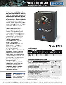 型号2998-NEMA-1 Pacesetter交流电机速度控制