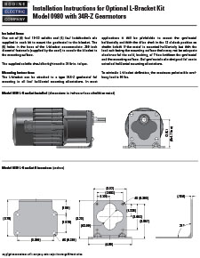 ACC - 07400118。0980 - B模型L-Bracket安装说明34 r-z齿轮电动机